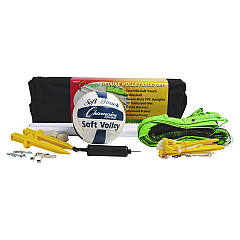 Champion Sports Deluxe Volleyball Set, Official-Size Volleyball, Volleyball Net (CSIVBSET)
