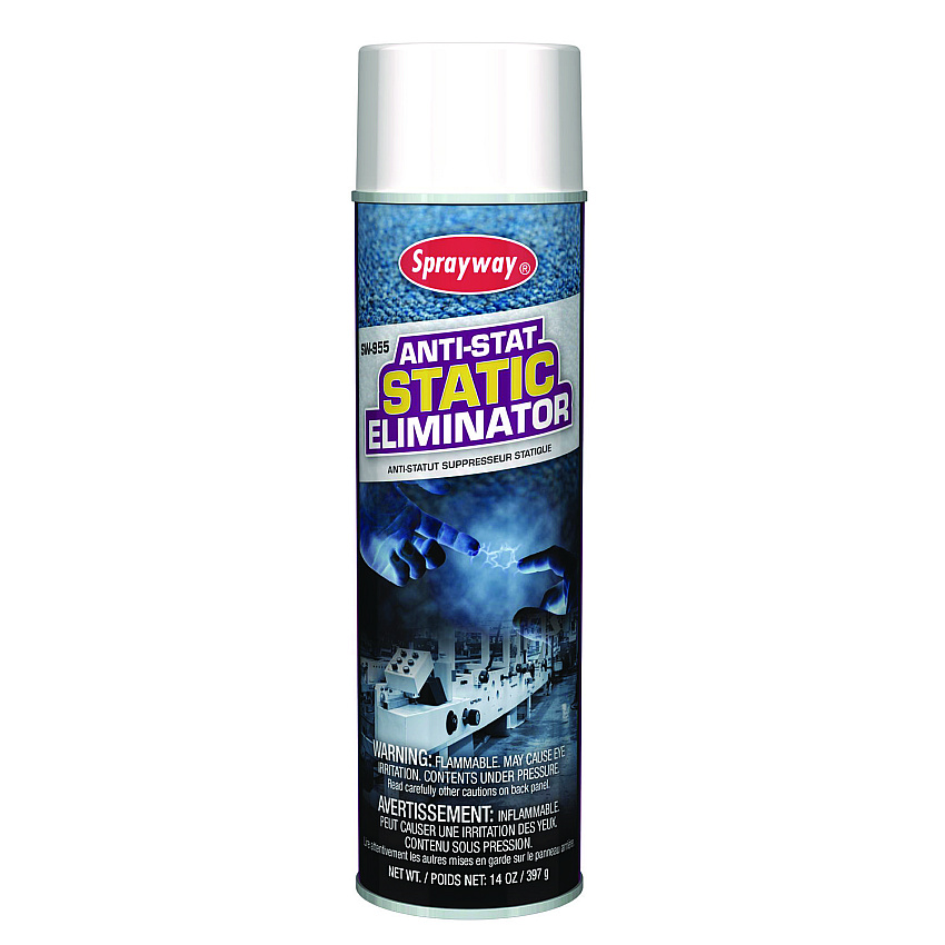 Sprayway Anti-Stat Static Eliminator, 14 oz Aerosol Can, 12/Carton (CGC955)