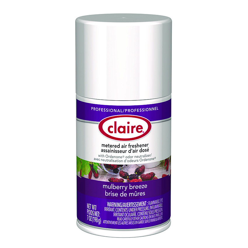 Claire Metered Air Freshener, Mulberry Scent, 7 oz Aerosol Spray, 12/Carton (CGC106)