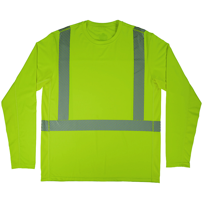 ergodyne Chill-Its 6688 Type R Class 2 Cooling Hi-Vis Sun Shirt with UV Protection, Small, Lime (EGO12136)