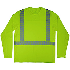 ergodyne Chill-Its 6688 Type R Class 2 Cooling Hi-Vis Sun Shirt with UV Protection, Large, Lime (EGO12138)