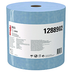WypAll X90 Cloths, Jumbo Roll, 2-Ply, 11.1 x 13.4, Denim Blue, 450/Roll (KCC12889)
