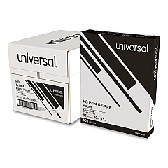 Universal High-Bright Multipurpose Paper, 20 lb Bond Weight, 8.5 x 11, Bright White, 500 Sheets/Ream, 5 Reams/Carton (UNV91205)