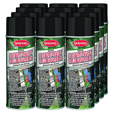 Sprayway Contact Cleaner, 10 oz Aerosol Spray, 12/Carton (CGC618)