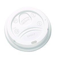 Dixie Dome Drink-Thru Lids, Fits 10 oz to 16 oz Paper Hot Cups, White, 1,000/Carton (DXED9542)