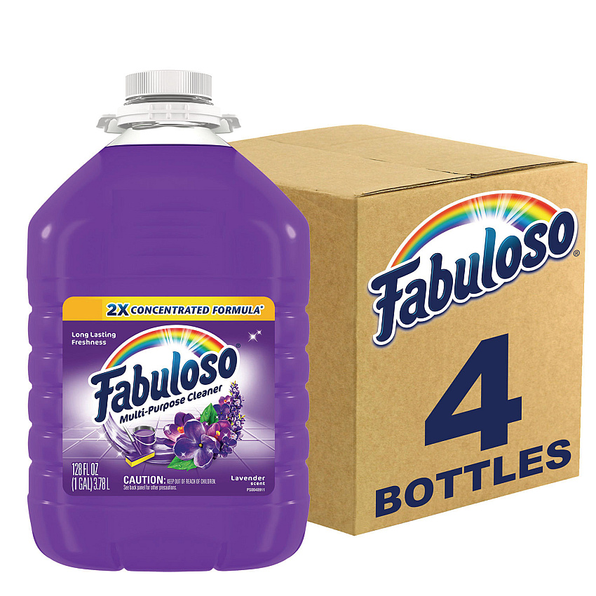 Fabuloso Multi-use Cleaner, Lavender Scent, 1 gal Bottle, 4/Carton (CPC53058)