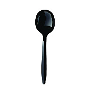 Boardwalk Mediumweight Polypropylene Cutlery, Soup Spoon, Black, 1,000/Carton (BWKSOUPBLMW)