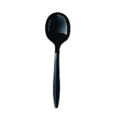 Boardwalk Mediumweight Polypropylene Cutlery, Soup Spoon, Black, 1,000/Carton (BWKSOUPBLMW)