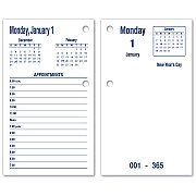 AbilityOne 7510016648800, SKILCRAFTDAYMAX Type II Calendar Pad, 6 x 3.5, White/Blue Sheets, 12-Month (Jan to Dec): 2026