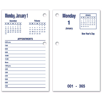 AbilityOne 7510016648800, SKILCRAFTDAYMAX Type II Calendar Pad, 6 x 3.5, White/Blue Sheets, 12-Month (Jan to Dec): 2026 (6648796)