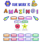 Carson-Dellosa Education Work Display Bulletin Board Sets, 45-Piece Set, We Stick Together: Our Work Is Amazing, 7.9" x 15", Multicolor (CDP110558)