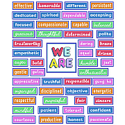 Carson-Dellosa Education Motivational Bulletin Board Sets, 52-Piece Set, We Stick Together: Motivational, 7.9" x 15", Multicolor (CDP110590)