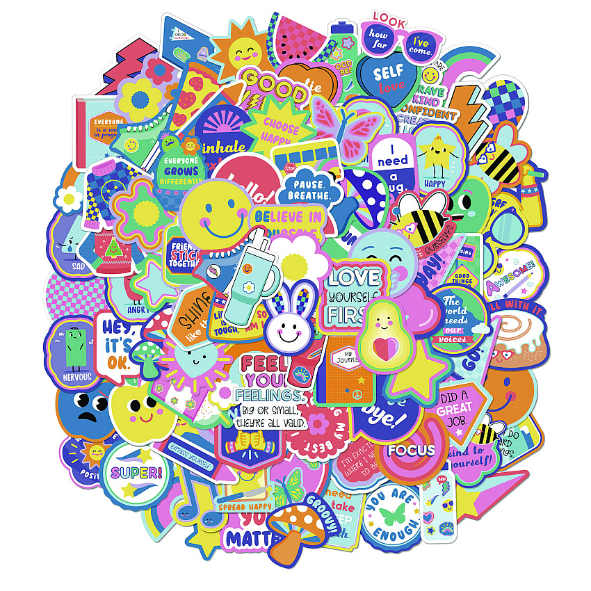 Carson-Dellosa Education Vinyl Stickers, We Stick Together, Small, Assorted, 100 Stickers (CDP168322)