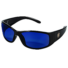 Smith & Wesson Elite Safety Glasses 3016314, Black Frame, Blue Mirror Polycarbonate Lens, 12/Carton (KCC21307)