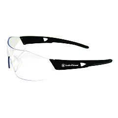 Smith & Wesson 44 Magnum Safety Glasses, Black Frame, Clear Lens, 12/Box (KCC23452)