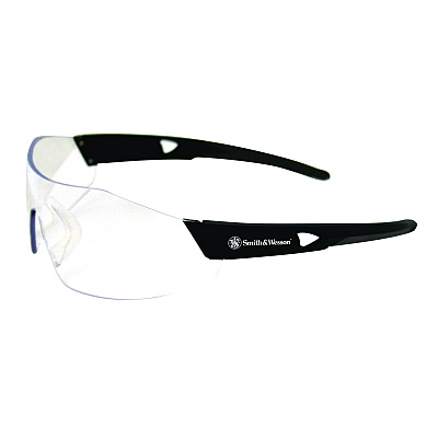 Smith & Wesson 44 Magnum Safety Glasses, Black Frame, Clear Lens, 12/Box (KCC23452)