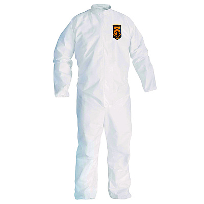 KleenGuard A30 Breathable Splash and Particle Protection Coveralls, 3X-Large, White, 21/Carton (KCC46006)