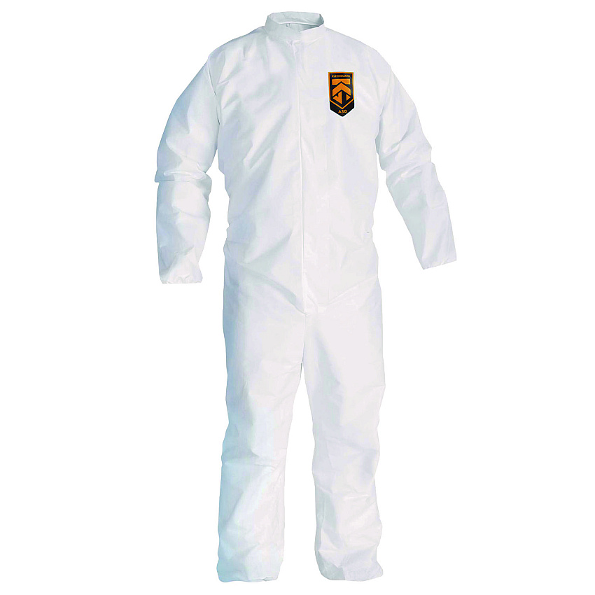 KleenGuard A30 Breathable Splash and Particle Protection Coveralls, 3X-Large, White, 21/Carton (KCC46006)