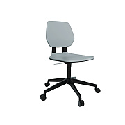 Safco Commute Task Chair, Supports Up to 275 lbs, 18.25" to 22.25" Seat Height, Gray Seat, Gray Back, Black Base (SAF7825GR)
