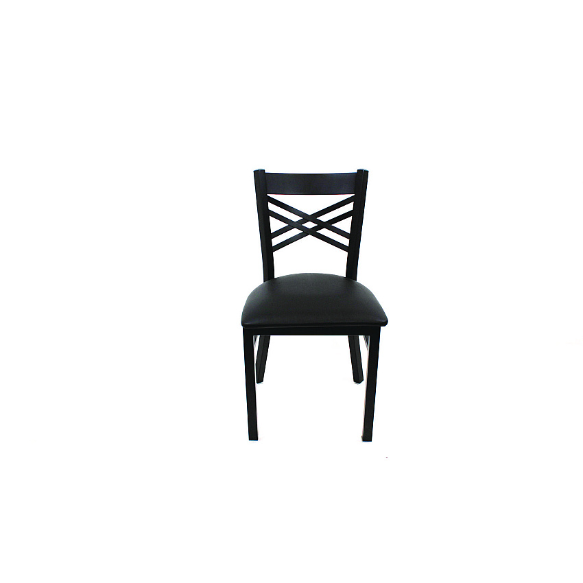 JMC Furniture X Series Chair, Supports Up to 300 lb, 18" Seat Height, Black Seat, Black Back, Black Base (XCHBVSBLK)