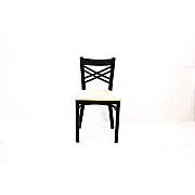 JMC Furniture X Series Chair, Supports Up to 300 lb, 18" Seat Height, Cream Seat, Black Back, Black Base (XCHBVSCRM)