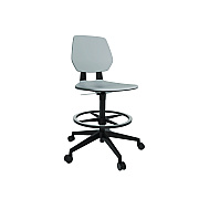 Safco Commute Extended Height Task Chair, Supports Up to 275 lbs, 18.25" to 22.25" Seat Height, Gray/Black (SAF7827GR)