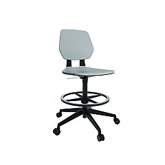 Safco Commute Extended Height Task Chair, Supports Up to 275 lbs, 18.25" to 22.25" Seat Height, Gray/Black (SAF7827GR)