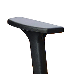 Safco Commute Chair T-Bar Arm Set, Black, 2/Set (SAF7829BL)