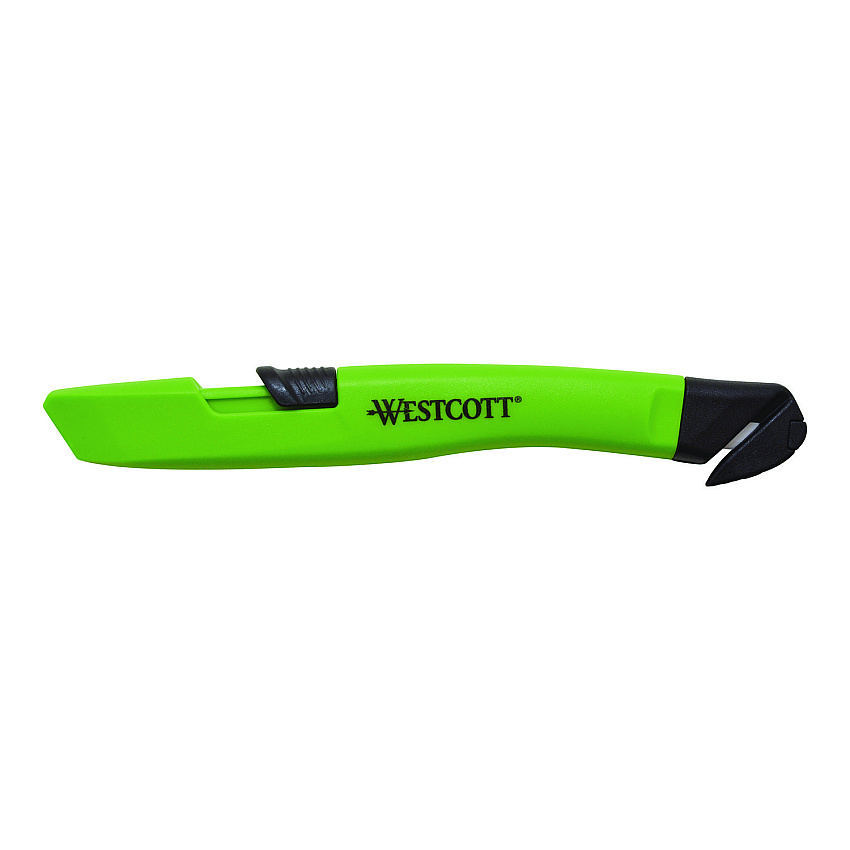 Westcott Safety Ceramic Blade Box Cutter, 0.5" Blade, 5.7" Plastic Handle, Green (ACM17969)