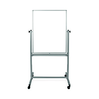 Luxor Mobile Magnetic Whiteboard, 36" x 68", White Surface, Satin Aluminum Frame (LXOMB3040WW)