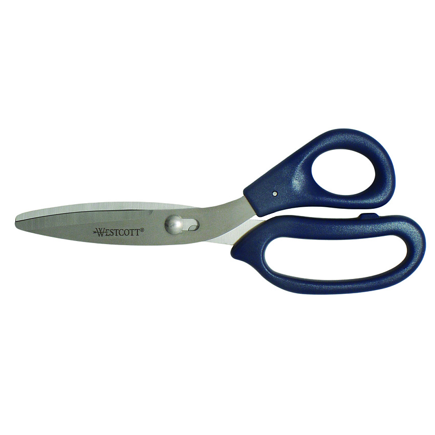 Westcott Power Pivot Shears, 8" Long, 3.5" Cut Length, Straight Blue Handle (ACM00454)