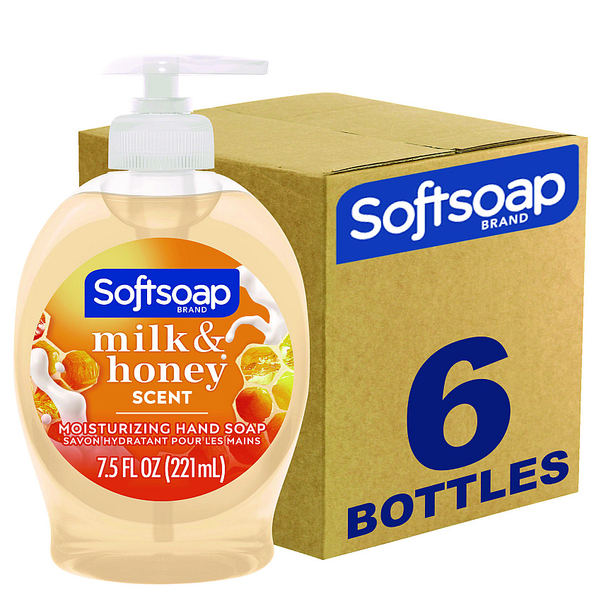 Softsoap Liquid Hand Soap, Milk and Honey Scent, 7.5 oz, 6/Carton (CPC29094)
