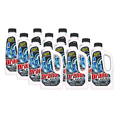 Drano Liquid Drain Cleaner, 32 oz Safety Cap Bottle, 12/Carton (SJN335712)