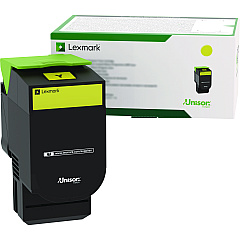 Lexmark 80C00YG Toner, 1,000 Page-Yield, Yellow