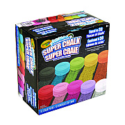Crayola Super Chalk, 1" x 2.8" Diameter, 10 Assorted Colors, 10 Pucks/Box (CYO518303)