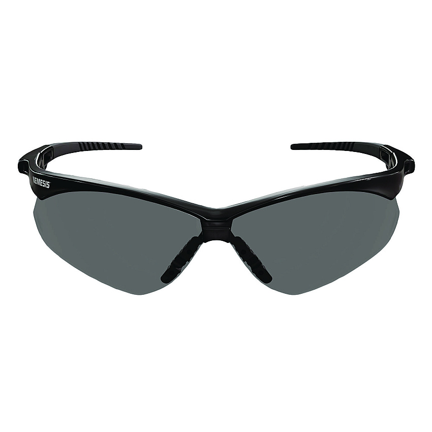 KleenGuard V30 Nemesis VL Safety Glasses, Black Frame, Smoke Lens, 12/Carton (KCC55391)