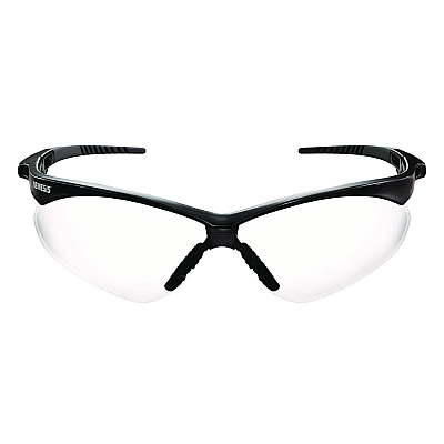 KleenGuard V30 Nemesis VL Safety Glasses, Black Frame, Clear Lens, 12/Carton (KCC55401)