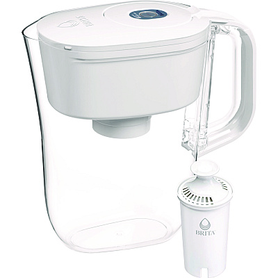 Brita Small 6-Cup Water Filter Pitcher with 1 Standard Filter, Clear, 2/Carton (CLO36089)