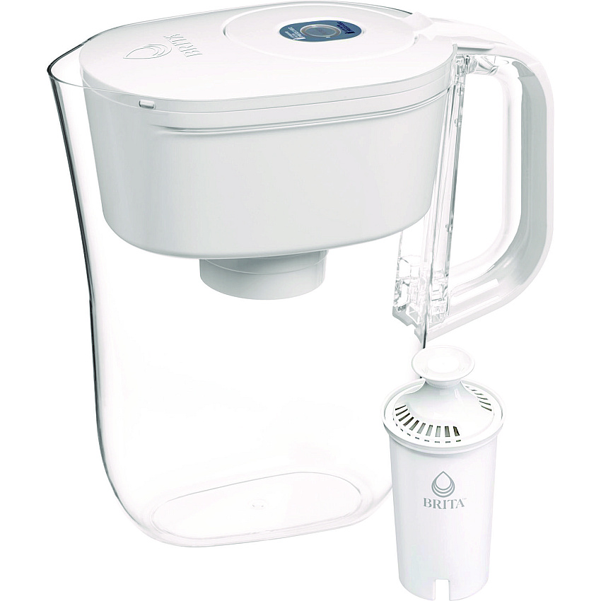 Brita Small 6-Cup Water Filter Pitcher with 1 Standard Filter, Clear, 2/Carton (CLO36089)