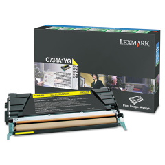 Lexmark X748H1YG Return Program High-Yield Toner, 10,000 Page-Yield, Yellow