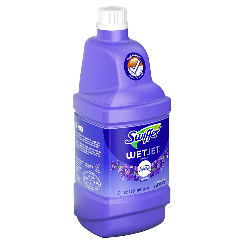 Swiffer WetJet System Cleaning-Solution Refill, Lavender Scent, 1.25 L, 4/Carton (PGC77811CT)