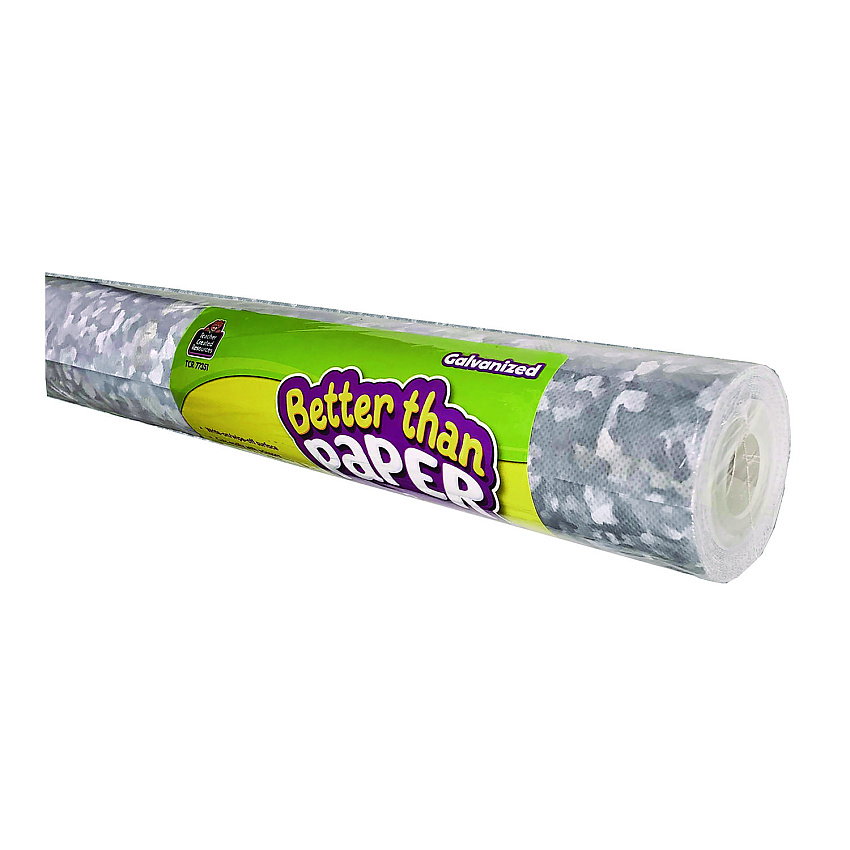 Teacher Created Resources Better Than Paper Bulletin Board Roll, 4 ft x 12 ft, Galvanized Metal (TCR77351)