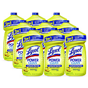 LYSOL Power Clean Concentrated Multi-Surface Cleaner, Lemon and Sunflower Essence, 28 oz Pour Bottle, 9/Carton (82513CT)