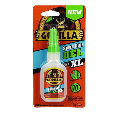 Gorilla Super Glue Gel, 0.88 oz, Dries Clear (GOR102433)