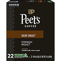 Peet's Coffee French Roast Coffee K-Cups, 22/Box (GMT6545)