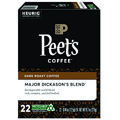 Peet's Coffee Major Dickason's Blend K-Cups, 22/Box (GMT6547)