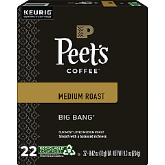 Green Mountain Coffee Roasters Roasters Roasters Peet's Big Bang K-Cup, Big Bang, K-Cup, 22/Box (GMT6664)