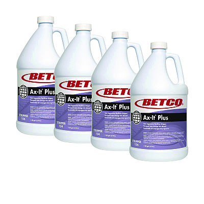 Betco Ax-it Plus Floor Stripper, 1 gal Bottle, 4/Carton (BET1540400)