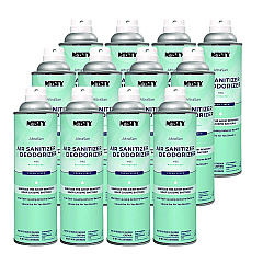 Misty Handheld Air Sanitizer/Deodorizer, Fresh Linen, 10 oz Aerosol Spray, 12/Carton (AMR1037236)