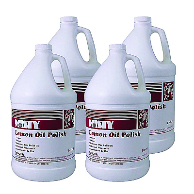 Misty Lemon Oil Furniture Polish, Lemon Scent, 1 gal Bottle, 4/Carton (AMR1001517)